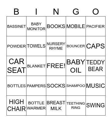 BABY BINGO Card