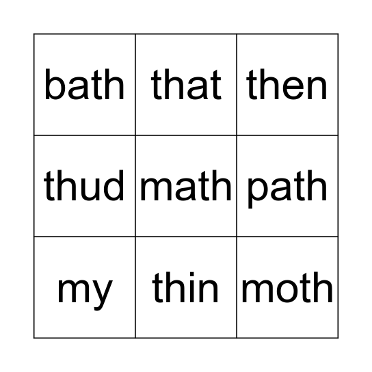 OG Lesson #10 th Bingo Card