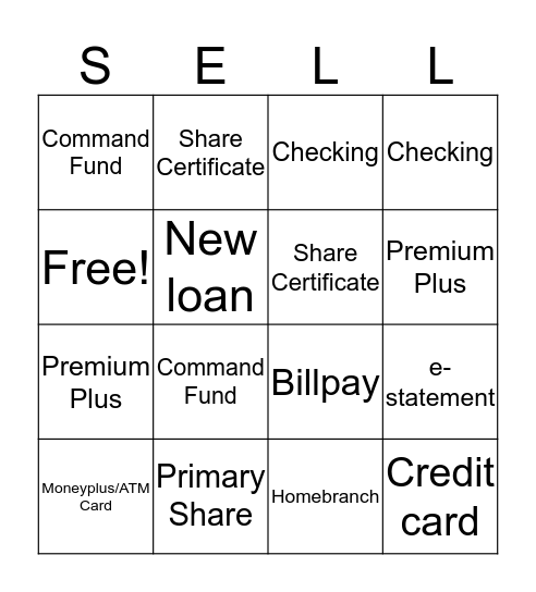 Teller BINGO Card