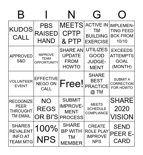 Companticie Bingo Card