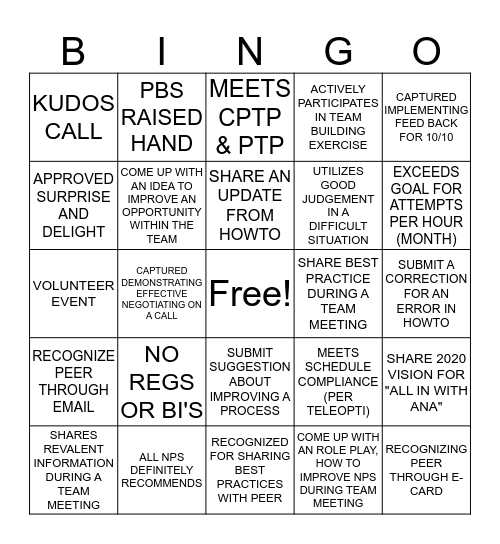 Companticie Bingo Card