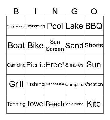 Summertime! Bingo Card