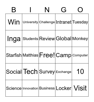 Dept Mtg 29JUN18 Bingo Card