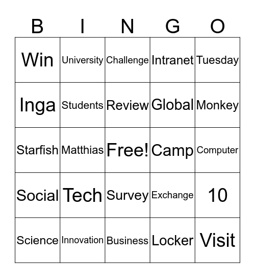 Dept Mtg 29JUN18 Bingo Card