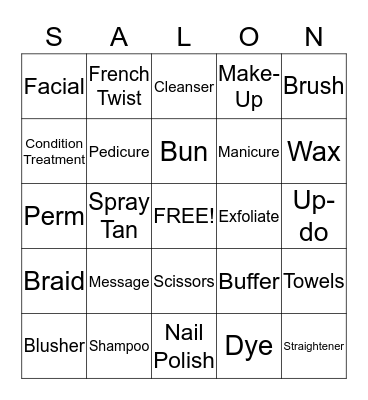 Jayla's Birthday Bingo Card