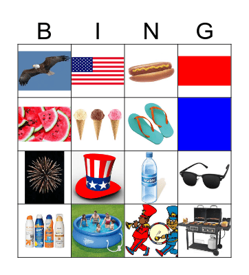 4th of July BINGO Card