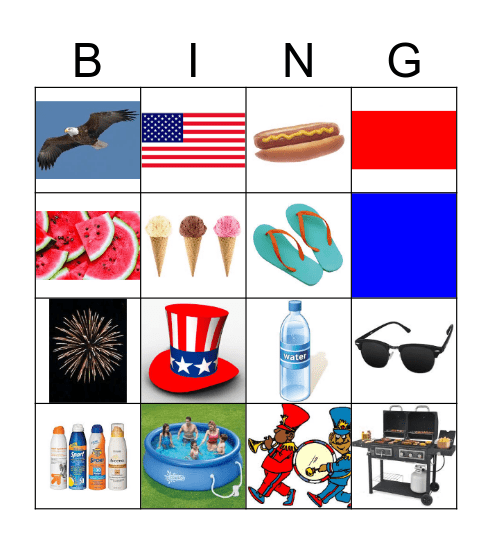 4th of July BINGO Card