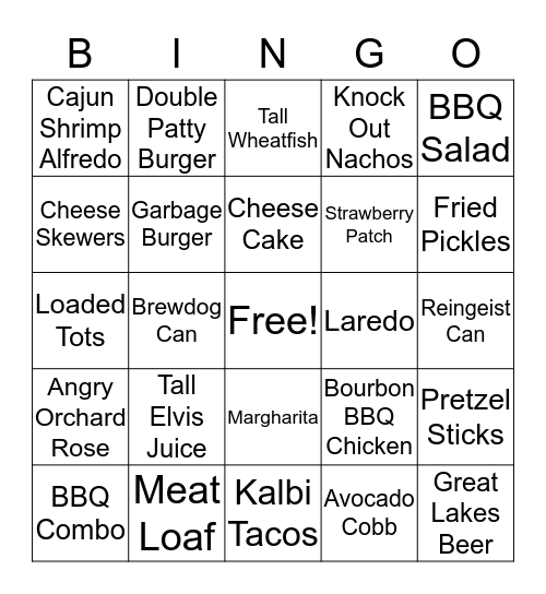 Max & Ermas Bingo Card