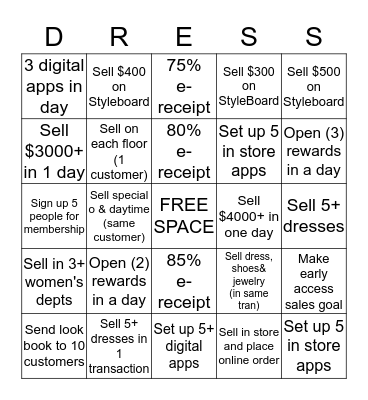 ANNIVERSARY BINGO Card