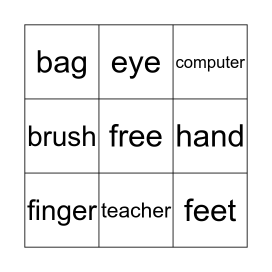 photo bingo Card