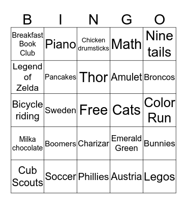 Happy Birthday Stephen Bingo Card