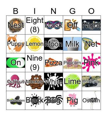Hello ABC unit 5 Bingo Card