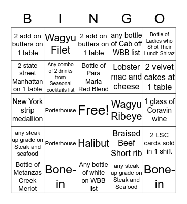 BINGO Card