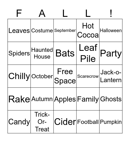 Happy Halloween Ms. Turner's Class Bingo Card