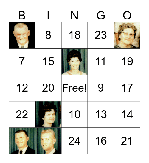 Roloff Family Bingo Card