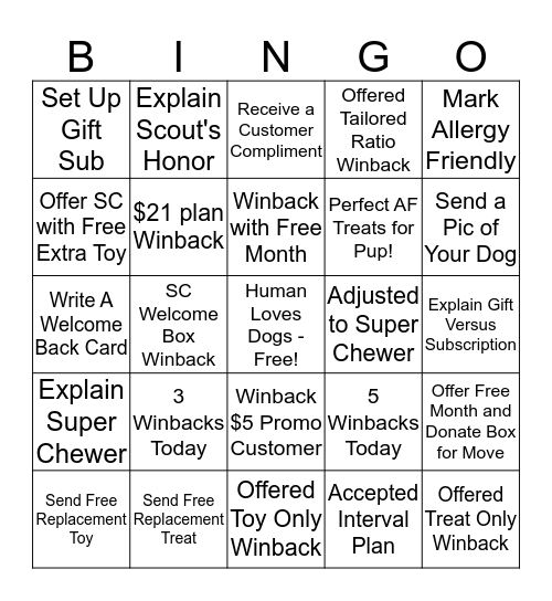 Renewal Day Bingo Card