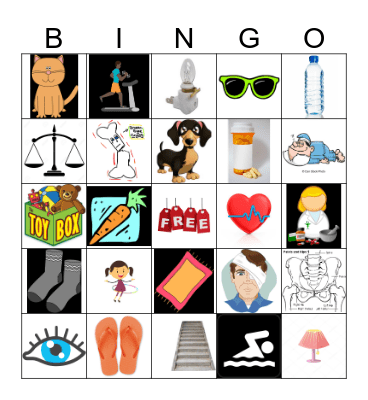 Fall Prevention Bingo Card