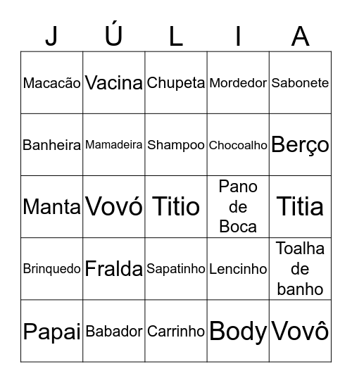 Chá da Bingo Card