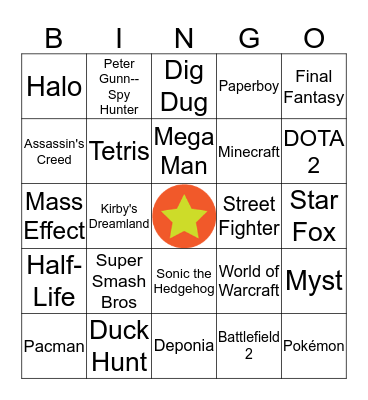 TAB July Mtg/Video Game Themes Bingo Card