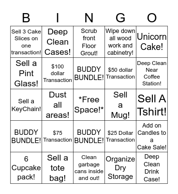 Front of House BINGO!  Bingo Card