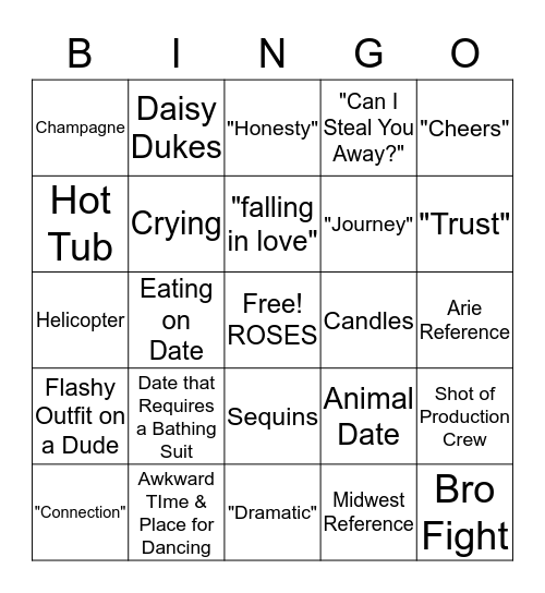 BECCA #3 Bingo Card