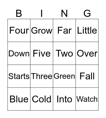 Bingo Card