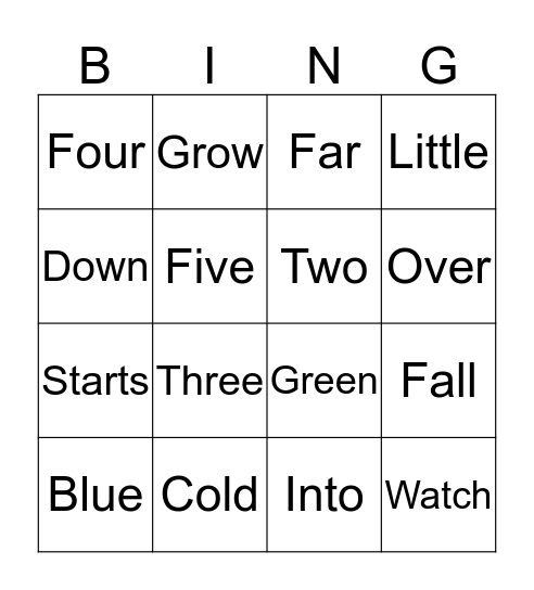 Bingo Card