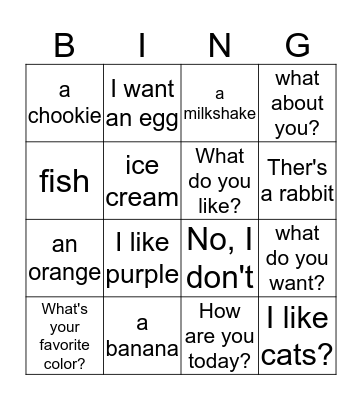 Orange Bingo Card