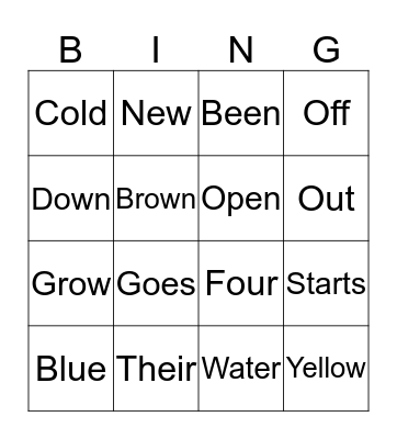 Bingo Card