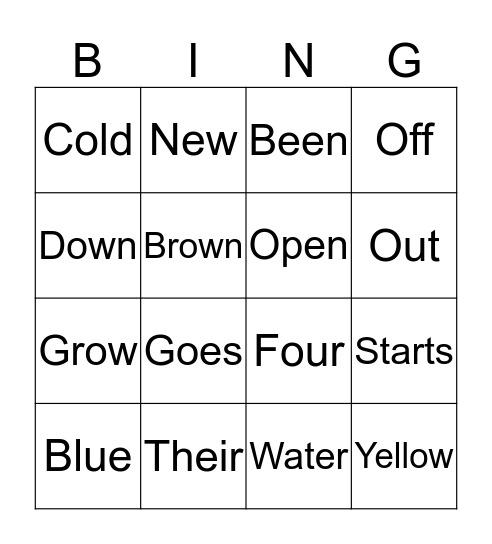 Bingo Card