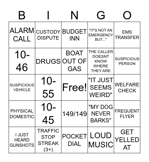 DISPATCH 4TH OF JULY BINGO Card