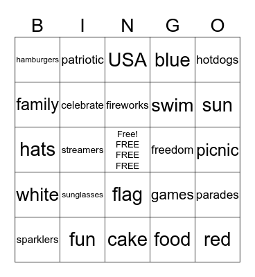 july4 Bingo Card