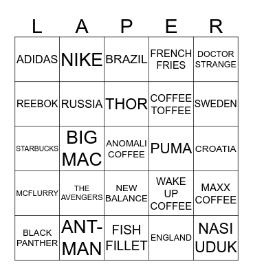 July 4th, 2018 - TEMAN ONLINE SEJAGAD Bingo Card