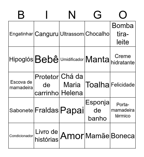 Chá da Maria Helena Bingo Card