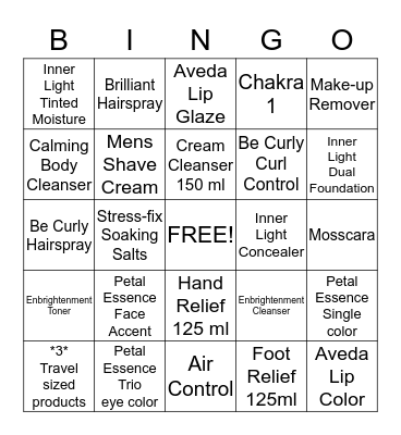 Penthouse Salon & Spa Bingo Card