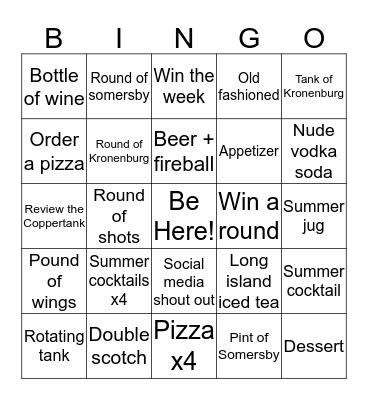 Trivia - 20 points for a line;100 points for a blackout Bingo Card