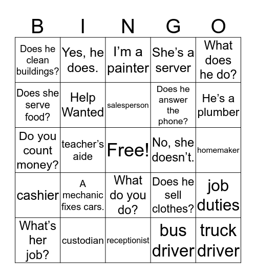 Unit 8 Bingo Card