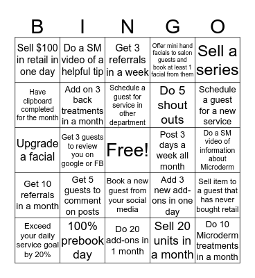 YOUphoria Bingo Esty Bingo Card