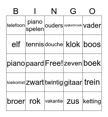 Bingo Card