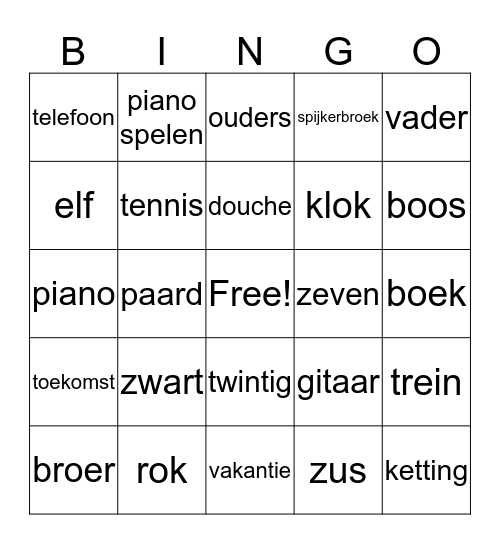 Bingo Card