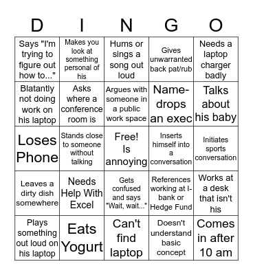 Dingo Bingo Card