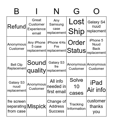 OtterProof Night Life Bingo Card