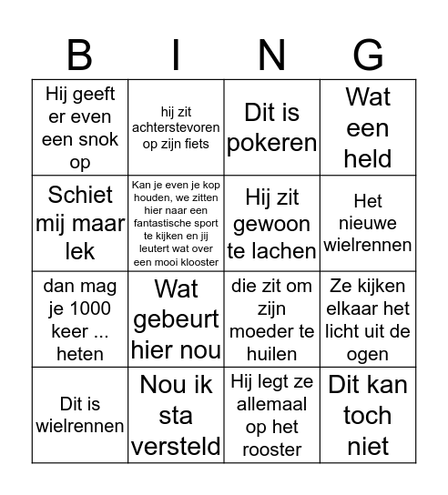 Maarten Ducrot Bingooo Bingo Card