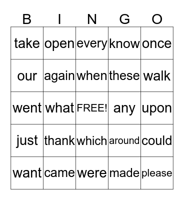 Dolche Bingo Card