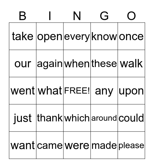 Dolche Bingo Card