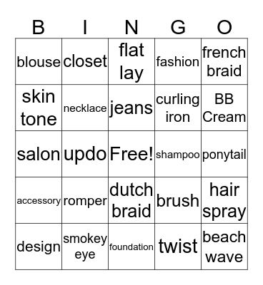 Summer of Style Bingo Card
