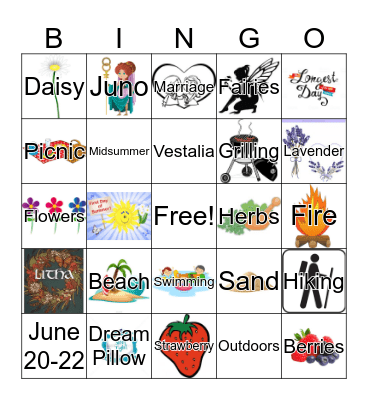 Summer Solstice  Bingo Card