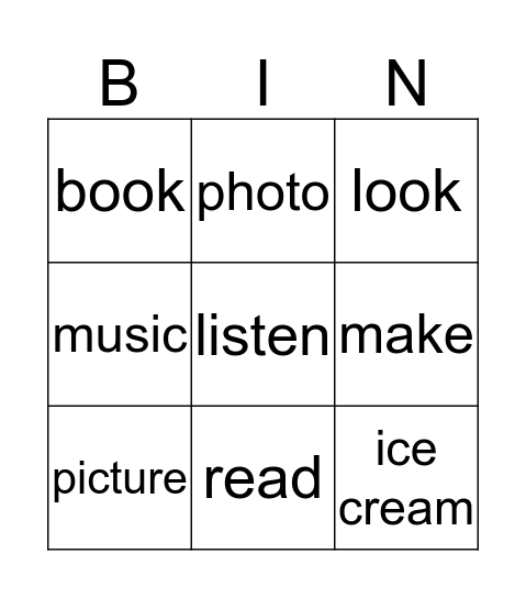 Bingo! Bingo Card