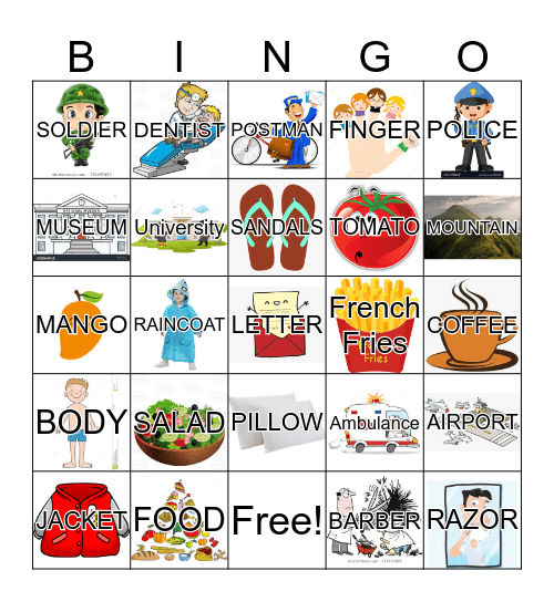 English 4 Monks Bingo Card