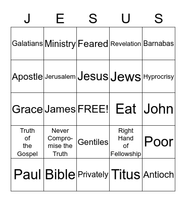 Stand Your Ground Bingo Card
